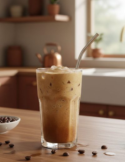 Smoothie-Café-Frappé-Hyperprotéiné-Sans-Gluten